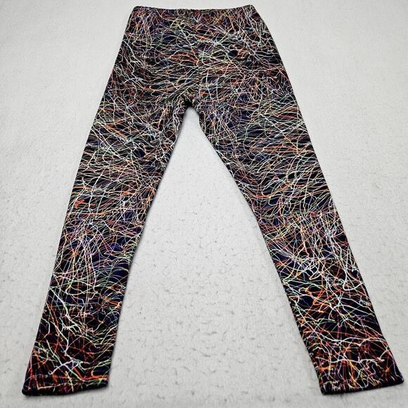 Just Cozy Lined Leggings XL Extra Large Colorful Confetti Party Loungewear - Picture 2 of 7